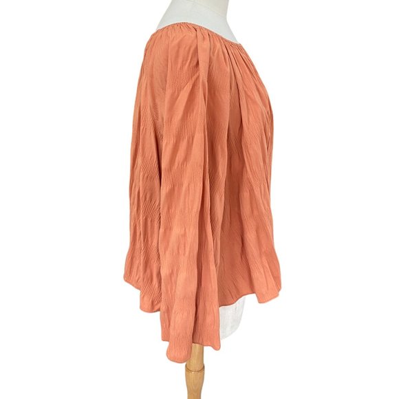 Elizabeth and James Boho Slouchy Shirt Flowy Peasant Festival Coachella Sz L/XL - Picture 11 of 16